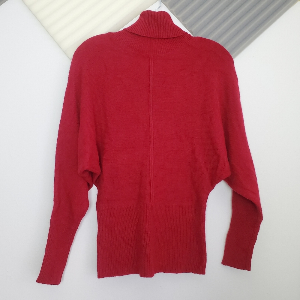 Loft | Red turtleneck batwing sleeve sweater S